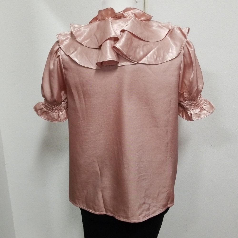 Pink Ruffle Blouse. - Picture 3 of 8